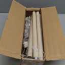 Lootkell 2 Pack White Oak Wood Curtain Rods for Windows 48 to 84 1" Diameter Boho Decorative Heavy Duty Window Curtain Rod Adjustable with Handmade Wood Grain Design for Living Room Bedroom Kitchen