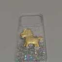 TAKUKU Glitter Bling Sequins Cartoon Phone Bumper Cover Case for iPhone (iPhone 17 Pro Max, White)