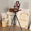 VISWIN Portable Plein Air Easel, Pochade Box with Aluminum Tripod & 2 Nylon Carry Bags, French Tabletop & Floor Easel Stand for Painting, Displaying Outdoor, Travel Easel for Artist, Adult, Beginner