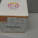 Clear Glass Pot Set for Cooking On Stove - 1.5l/50 Fl Oz Glass Cookware Simmer Pot for Safe for Pasta Noodle, Soup, Milk