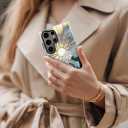 Case for Samsung Galaxy S23 Ultra,Ocean Waves Sunrise Phone Case Drop Resistant Glossy 2 in 1 Solid Dual-Layer Cover for Girl Women