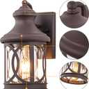 2-Pack Outdoor Wall Lights, Porch Lights, Waterproof Outdoor Wall Sconce, Exterior Light Fixture Bronze Finish with Clear Glass Shade for Garage Patio Front Door Balcony, 12in.