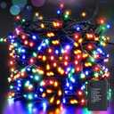 Battery Operated Christmas Lights-132FT 300 LED 8 Modes Outdoor/Indoor Waterproof Fairy Lights, Decorative Light Strings for Wedding Party Bedroom Roof Garden Halloween Thanksgiving Holiday,Multicolor