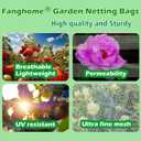 2 x 2 Pack Plant Netting Bags, Ultra-fine Mesh Insect Protection for Blueberry, Tomatoes, Fruit Trees (4 ft x 5.9 ft) - Drawstring