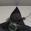 Halloween Black Witch Hat with Spider, Velvet Witch Hat Light up Witch Hat Cosplay Costume Accessories for Women Halloween Party Christmas Role Play Birthday Party
