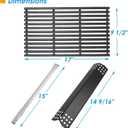 Replacement Parts Kit for Nexgrill Evolution Infrared Plus 5-Burner 720-0882A 720-0882AE 730-0882 730-0882AE, Heat Shield and Burner Kit for Nexgrill Replacement Parts 5 Burner