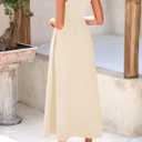 KIRUNDO Summer Dresses for Women 2026 Halter Maxi Wedding Guest Party Cocktail Semi Formal Elegant Classy Long Sundress