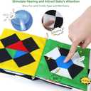 beiens High Contrast Black and White Baby Book - Touch and Feel Crinkle Sensory Toy - Visual Stimulation Interactive Montessori Toys for 0-12 Months Infant Newborn - Baby Gift for Boys Girls