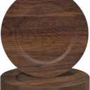 MAONAME Round Charger Plates Set of 12, 13 Inch Brown Charger for Dinner Plates, Farmhouse Faux Wood Plate Chargers, Rustic Table Chargers for Weddings, Party