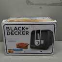 BLACK+DECKER 2-Slice Toaster, Extra Wide Slots for Bagels & Thick Bread, 6 Browning Settings, Removable Crumb Tray, Cancel Button, 850W, Black
