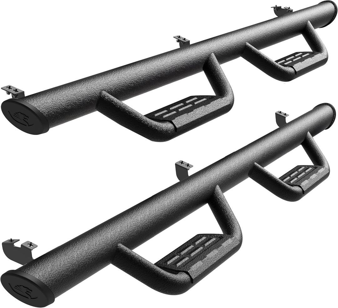 Tyger Auto Tyger Access Running Boards Compatible with 2005-2023 Toyota Tacoma | Double Cab | TG-AS2T24004 | Textured Black Drop Step Rail