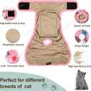 Reusable Cat Diapers 3 Pack With Good Absorbency for Small Female & Male Kittens - Easy to Put On, Adorable, Secure Fit (L)