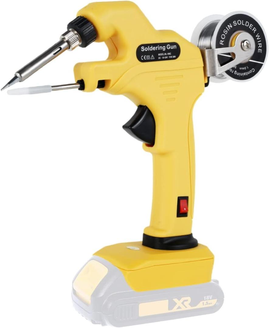 Soldering Iron Kit for 18V/20V Max Li-ion Battery, 30W Soldering gun with Ceramic Heater, 30s Quick Preheat Soldering Iron with 50g Solder for Electronics, Jewelry Making, Repairing (No Battery)