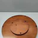 AMH 18-Inch Farmhouse Oak Lazy Susan Organizer, Walnut Finish