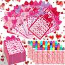 Eersida 192 Pack Valentine's Day Bingo Game Cards and 0.4 oz Dot Daubers Set Include 144 Bingo Cards 48 Dot Markers Galentine's Day Game Supplies for Love Gift Party Favor Family Play Night Activitie
