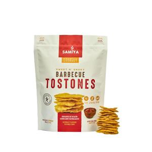 Samiya Plantain Chips | Barbecue | Crunchy Tostones Snack | All-Natural, Gluten-Free NON-GMO Kosher OU | Vegan & Soy-Free | Thin Crispy Plantain Chips | No Artificial Ingredients | Latin Flavor | 12.3 ounce Bag (EXP 03/28/26)