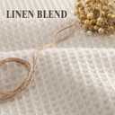 Linen Waffle Weave Shower Curtain Cream Shower Curtains for Bathroom Beige,72" W x 72" L