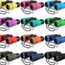 12 Pcs Kids Binoculars - Shock Proof, Folding, Small Telescope for Age 3-12 Boys & Girls - Educational Learning Binoculars for Hunting, Bird Watching, Camping & Outdoor