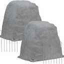 Sunnydaze 11" H Polyresin Faux Landscape Rock Cover - Lightweight Fake Rock Well Pump Cover for Outside - Gray - 2-Pack