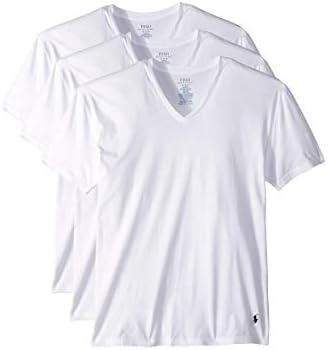 POLO RALPH LAUREN Men's Classic Fit Cotton V-Neck Undershirt 3-Pack, Size XL