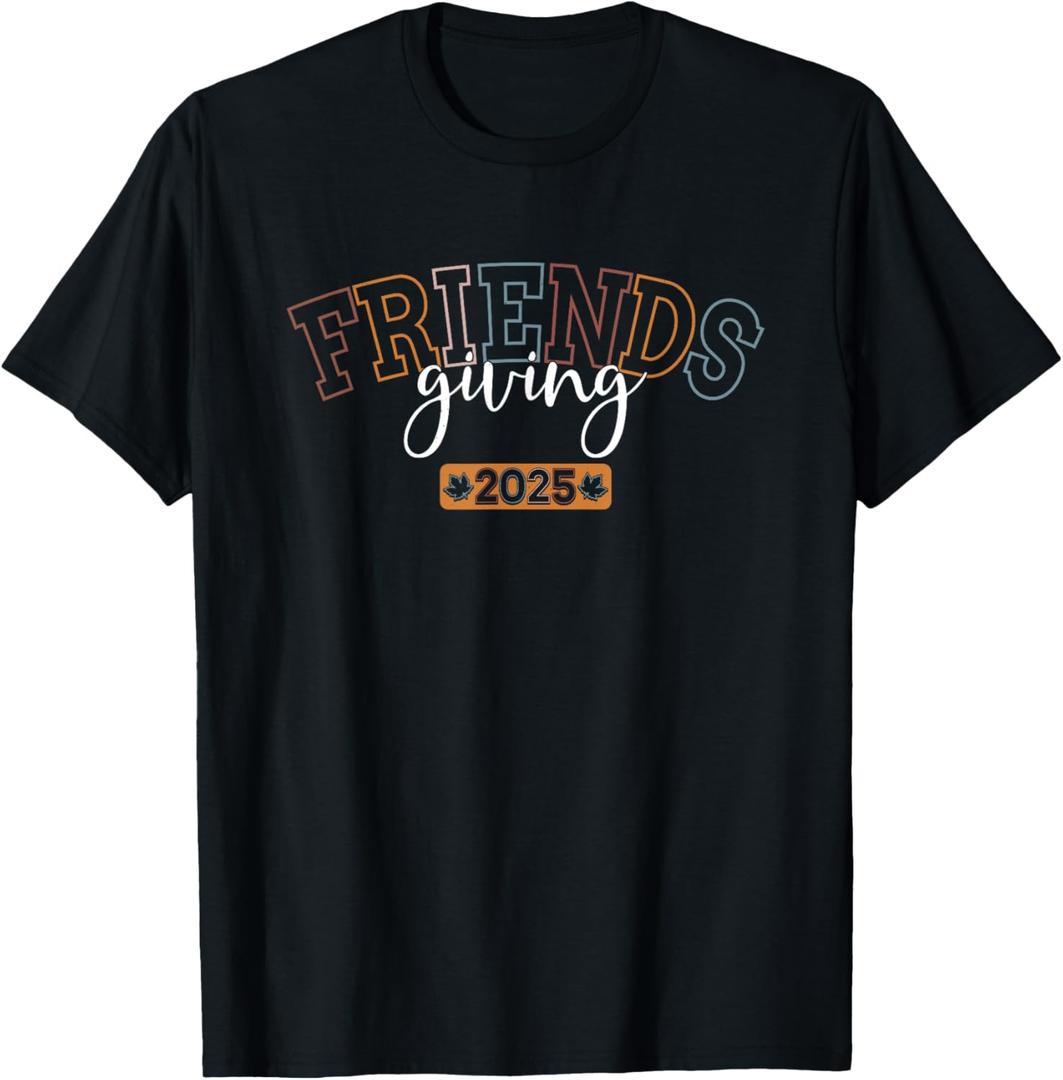 Friends Giving 2025 Turkey Pumpkin Thanksgiving Autumn T-Shirt 3XL