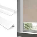 LazBlinds Light Blockers, Suitable for Roller Shades, Zebra Blinds, and Blinds Side Edge Light Blockers, Easy to Install and Cuttable Blocking Panels, White, 58", 2Pcs