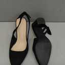 Juliet Holy Womens Pumps Pointed Toe Slip on Slingback Cute Bowknot Classic Chunky Block Heels (8, Navy)