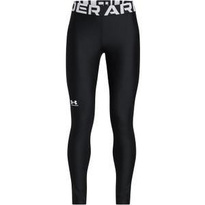 Under Armour Girls Heat Gear Leggings (Small, (001) Black / / White)