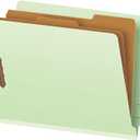 Pendaflex Pressboard End-Tab Classification Folders, Legal Size, 6 Section, 2.5" Expansion, Light Green, 10/BX (23324)