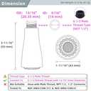 Angle Simple Kitchen Faucet Head Replacement, G 1/2 or 13/16 Inch Male Thread Connector, Tested to NSF/ANSI/CAN 61 & 372, Sink Faucet Sprayer Attachment, Stream Spray and Pause Mode, Brushed Nickel