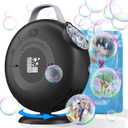 Bubble Machine, Automatic Bubble Blower for Kids Toddlers, 8000+ Bubbles Per Minute, 90 200 Oscillating Electric Plug-in or Batteries Bubble Maker, Bubble Toys for Outdoor Birthday Party - Black