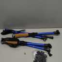 Aihoye Trekking Hiking Poles - 2 Pack Adjustable Walking Sticks, Collapsible Lightweight Aluminum 7075, Hiking Sticks with Quick Flip-Lock and Comfortable Cork Grips (Blue)