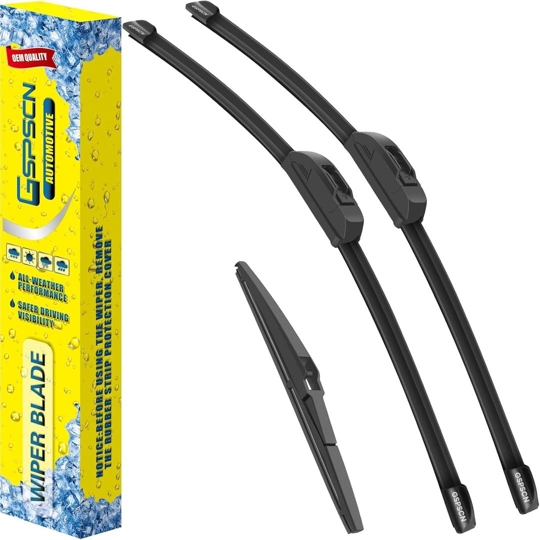 GSPSCN 3 Wipers Replacement For Toyota Highlander 2023 2022 2021 2020Original Equipment Windshield Wiper Blades Set 26"+18"+10" (Set of 3)