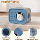 Outdoor Cat House, Cat Houses & Condos, Cat Houses for Outdoor Cats, Blue Gray 14.3"D x 20.7"W x 15.8"H