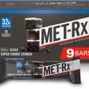 MET-Rx Big 100 Protein Bar, Meal Replacement Bar, 32G Protein, Super Cookie Crunch, 9 Bars (Pack of 1)