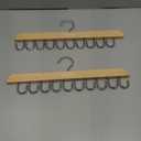 Bra Hanger for Closet, Tank Top Hangers 2 Pack w/20 Hooks Holds 40 Bras, Capacity Foldable Wood Space Saving Hanger, 360Rotating Closet Organizers and Storage for Dorm & Apartment