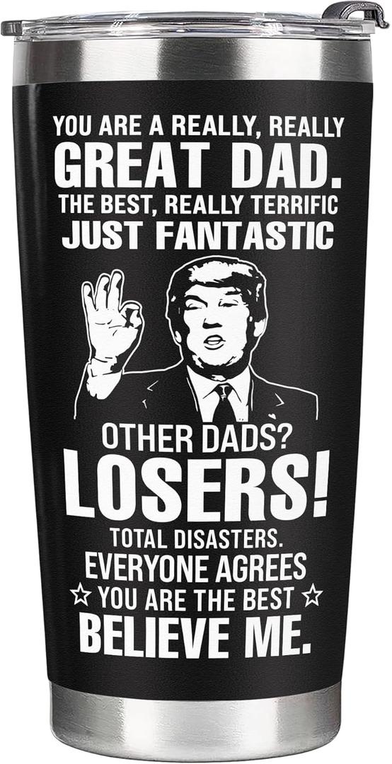 Christmas Gifts for Dad, Men - Gifts for Dad from Daughter, Son - Dads Birthday Gift Ideas, Happy Birthday gifts for Dads, Fathers - Best Dad Ever Gift, Present for dads - 20 Oz dad Tumbler