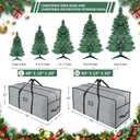 EMOMAS 7.5ft Heavy Duty Christmas Tree Storage Bag - Waterproof 600D Oxford Fabric, Reinforced Handles, Dual Zippers & Wide Opening. Christmas Tree Box. Solve Post - Holiday Storage Hasslesgrey