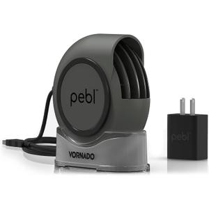 Vornado PEBL Portable Desk Fan, USB Fan, Magnetic Base, Adjustable Airflow, Personal Spot-Cooling, 2 Speed Settings, Included Wall Adapter, Perfect as Home, Office, or Travel Fan