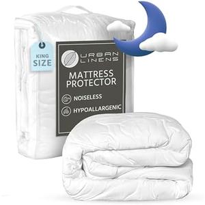 Ultra Soft King Mattress Pad | Quilted & Noiseless Sleeping Pad | Breathable & Hypoallergenic Cover | Deep Pocket Fits Up to 17.5" | Premium Bedding Comfort | URBAN LINENS