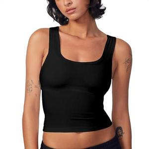 Women Slim Tank Top, Basic Tank Top for Women, Fit Shirts, Undershirts Sleeveless, Ultra-Soft, Made in Lenzing Modal Black, XS