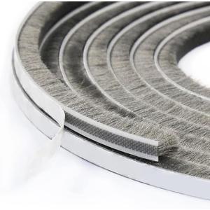 Pile Weatherstrip Window Felt Brush Weather Stripping Self Adhesive - 9mm x 33 Ft (for Gaps 4.5-7.5 mm) Seal Strip for Windows Doors Soundproofing Windproof Dustproof