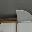 Forbena Corner White Floating Book Shelves for Wall Set of 4, Wood Nursery Corner Bookshelf for Kids Bedroom, Large Modern Round Wall Bookshelves for Living Room Decor, Indoor Plants, Bathroom (12" Depth)
