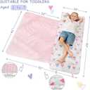 Toddler Nap Mat, Kids Sleeping Bag with Pillow & Minky Blanket, Boys Girls Extra Large Rolled Nap Mats for Preschool Daycare Camping Kindergarten