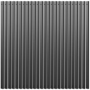 Deck Balusters, 26 Inch, Straight Flat Baluster, Black, Metal Deck Stairs Railing, 25 Pack Hollow Rectangle Deck Balusters for Deck Railing