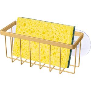 Sponge Holder for Kitchen Sink,Gold Sponge Holder,Kitchen Sink Caddy (Gold)
