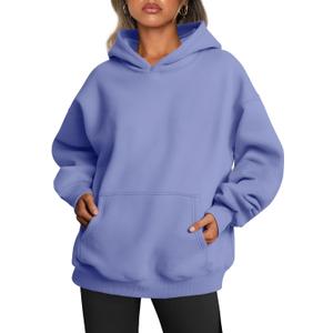 Trendy Queen Womens Oversized Hoodies Fleece Sweatshirts Sweaters Spring Outfits 2025 Pullover Fall Winter Clothes (Small, Blue Purple)