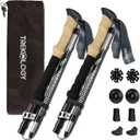 Trekology Trek-Z Collapsible Hiking & Trekking Poles - Balance Support for Seniors, Women, and Men, 2pc Per Set (100-120cm for Height: 411" to 5'10")