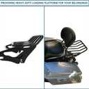 Detachable Two-Up Luggage Rack Mounting Rack Tour Pack Mount Compatible with 2009-2024 Harley Touring Road King Ultra CVO Limited Street Glide Road Glide Electra Glide Black