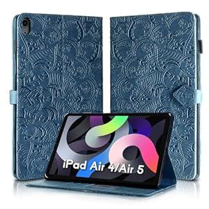 Tablet Cover for iPad Air 11 Inch, Dandelion Design with Kickstand for Apple Pencil Holder, Magnetic Closure and Precise Cutouts, Compatible with iPad Air 11 inch Folio Case Blue